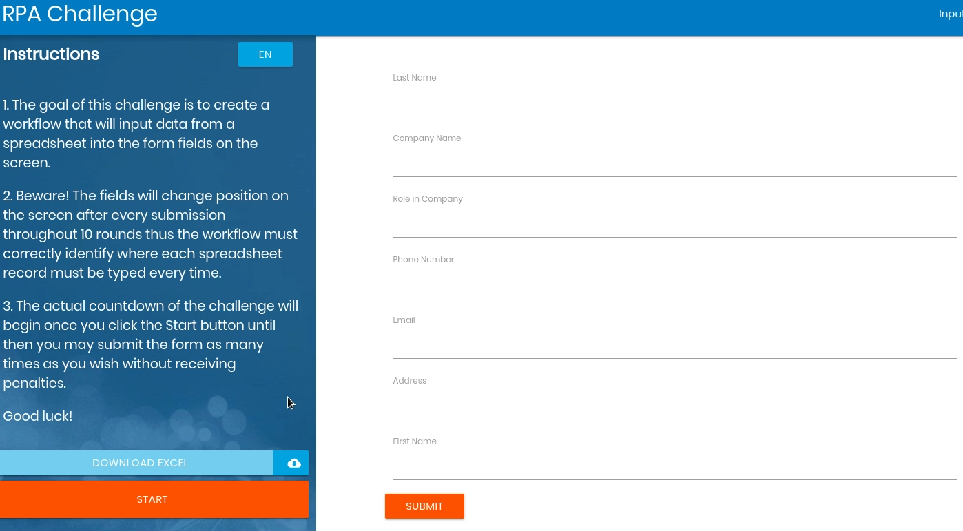 RPA challenge