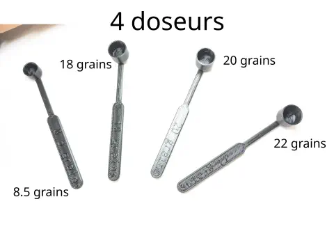 Doseurs poudre noire (x4)